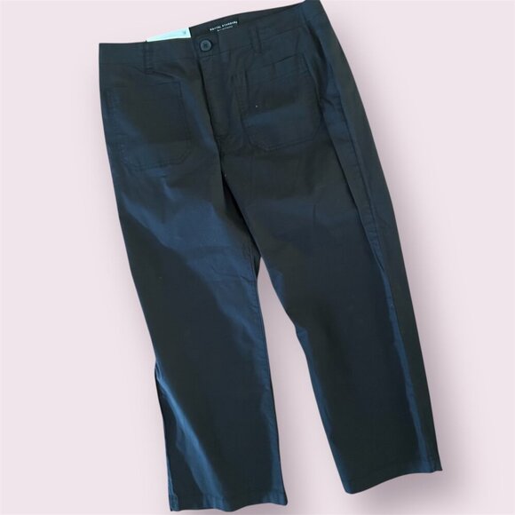 NWT Social Standard by Sanctuary Ladies Juliet Twill Crop Pant Straight Wide Leg - Picture 2 of 12